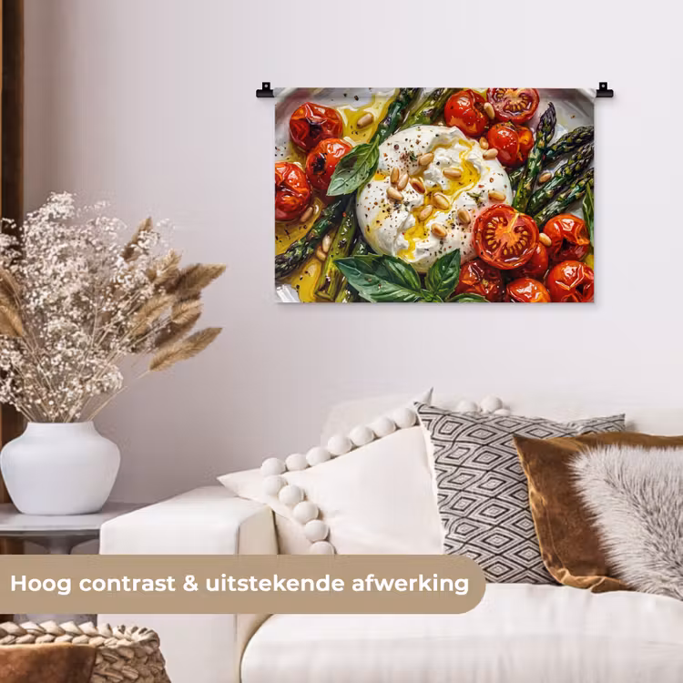 Wandkleed - Eten - Groenten - Kaas - Modern - Vers — 4
