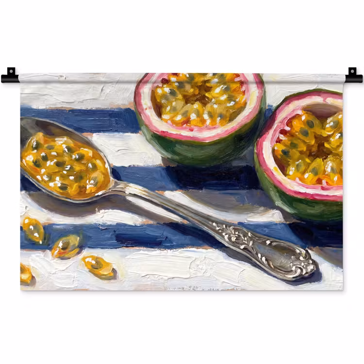 Wandkleed - Eten - Passievrucht - Tropisch - Modern - Kleurrijk — 1