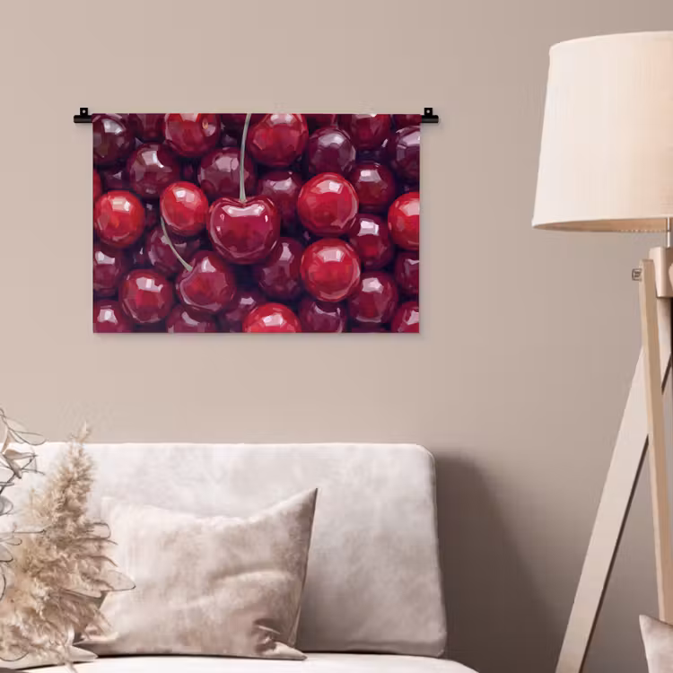 Wandkleed - Fruit - Kersen - Eten - Modern - Rood — 2