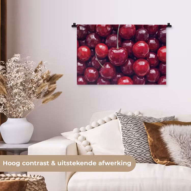 Wandkleed - Fruit - Kersen - Eten - Modern - Rood — 4