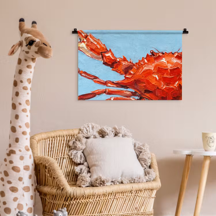Wandkleed - Krab - Zee - Dieren - Abstract - Rood — 5