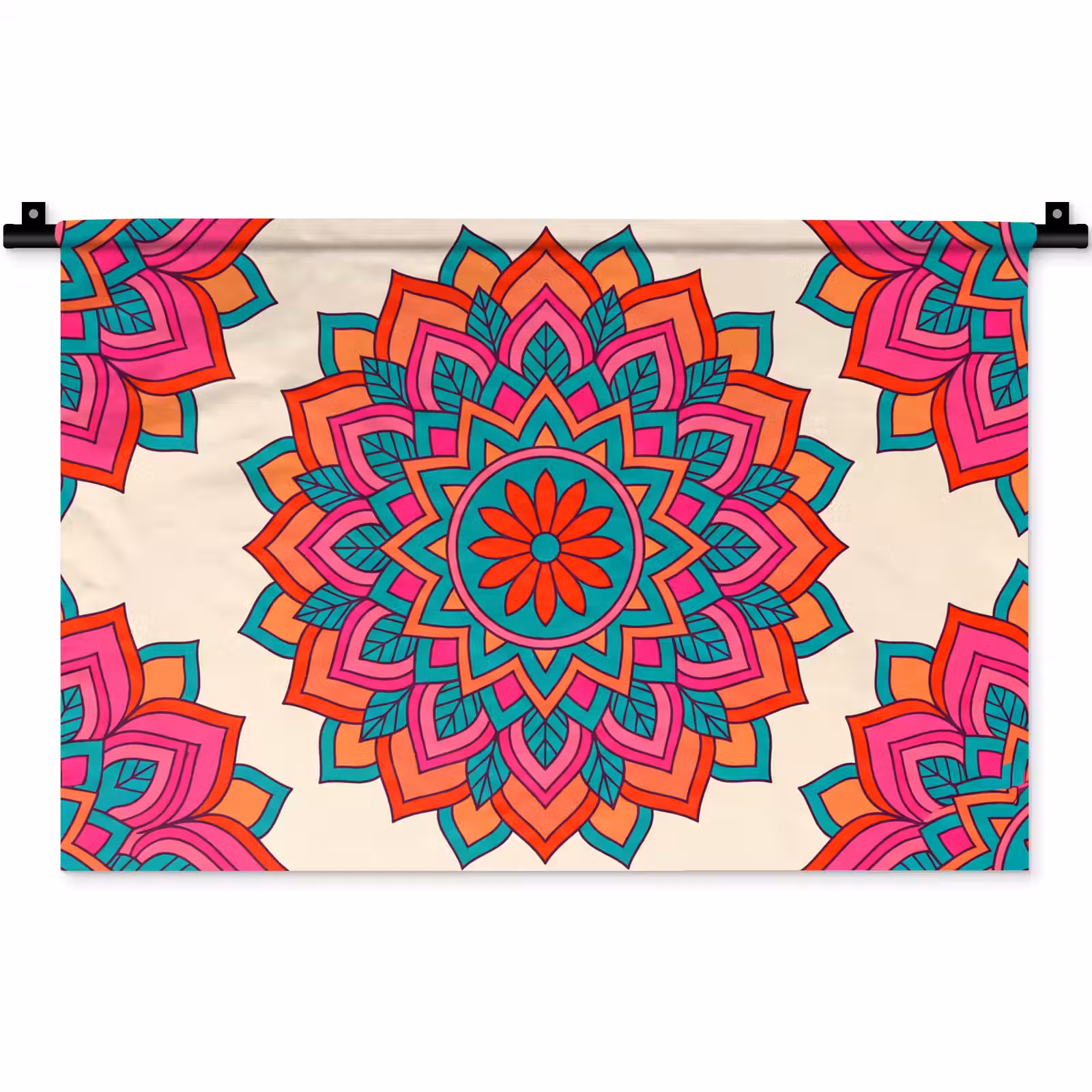 Wandkleed - Mandala - Patroon - Abstract - Kleurrijk - Modern — 1