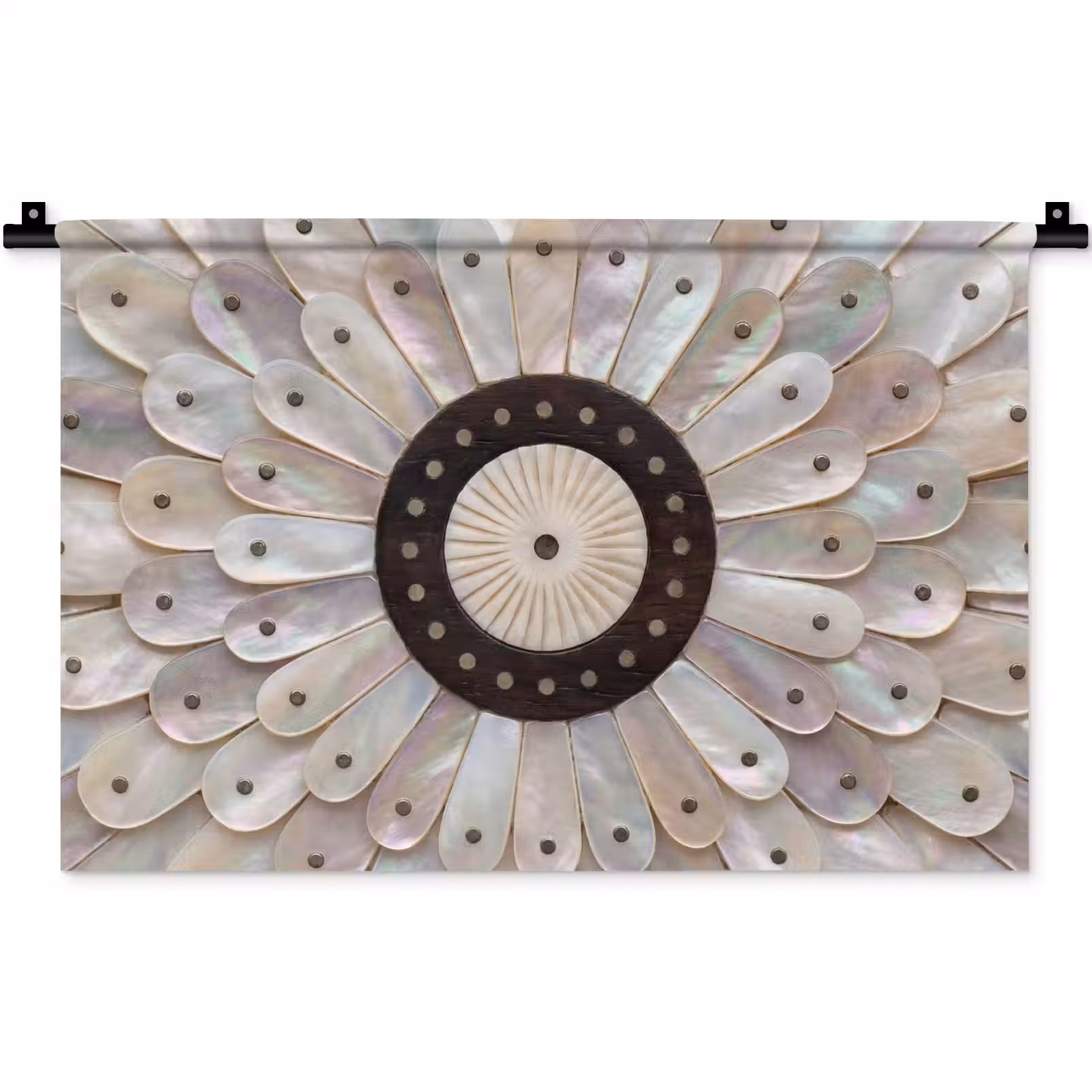 Wandkleed - Parelmoer - Patroon - Decoratie - Ambacht - Wit — 1