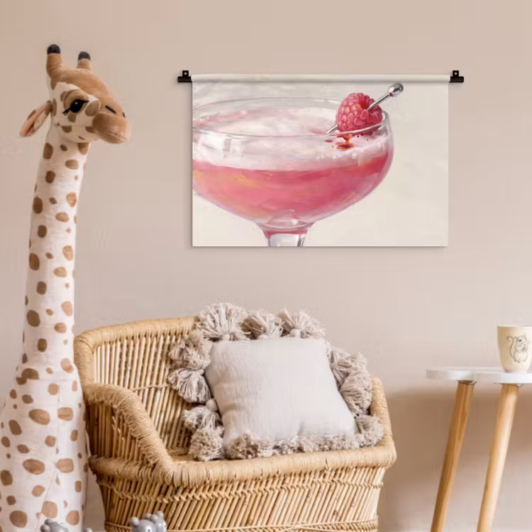 Wandkleed - Cocktail - Framboos - Drank - Modern - Roze — 5