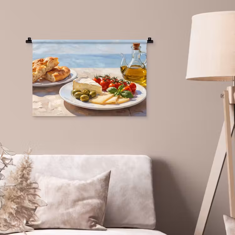 Wandkleed - Eten - Middellandse Zee - Natuur - Geschilderd — 2