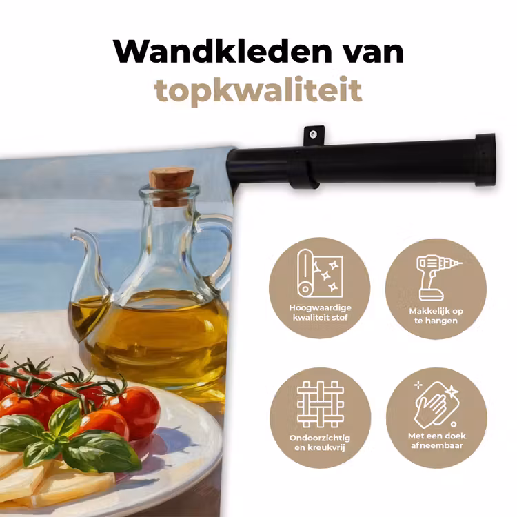 Wandkleed - Eten - Middellandse Zee - Natuur - Geschilderd — 3