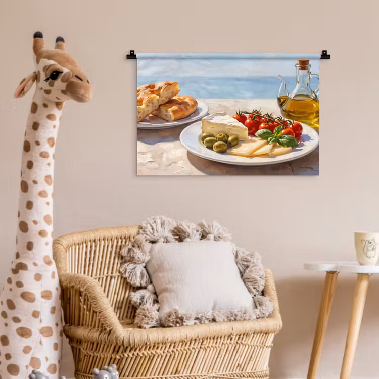 Wandkleed - Eten - Middellandse Zee - Natuur - Geschilderd — 5
