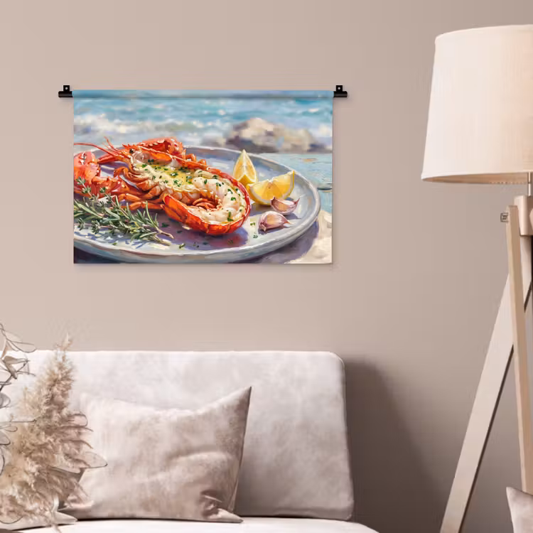 Wandkleed - Eten - Zee - Kust - Modern - Blauw — 2