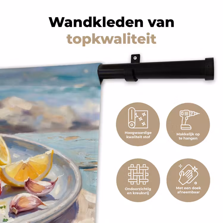 Wandkleed - Eten - Zee - Kust - Modern - Blauw — 3