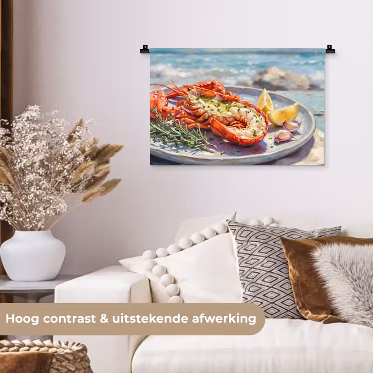 Wandkleed - Eten - Zee - Kust - Modern - Blauw — 4