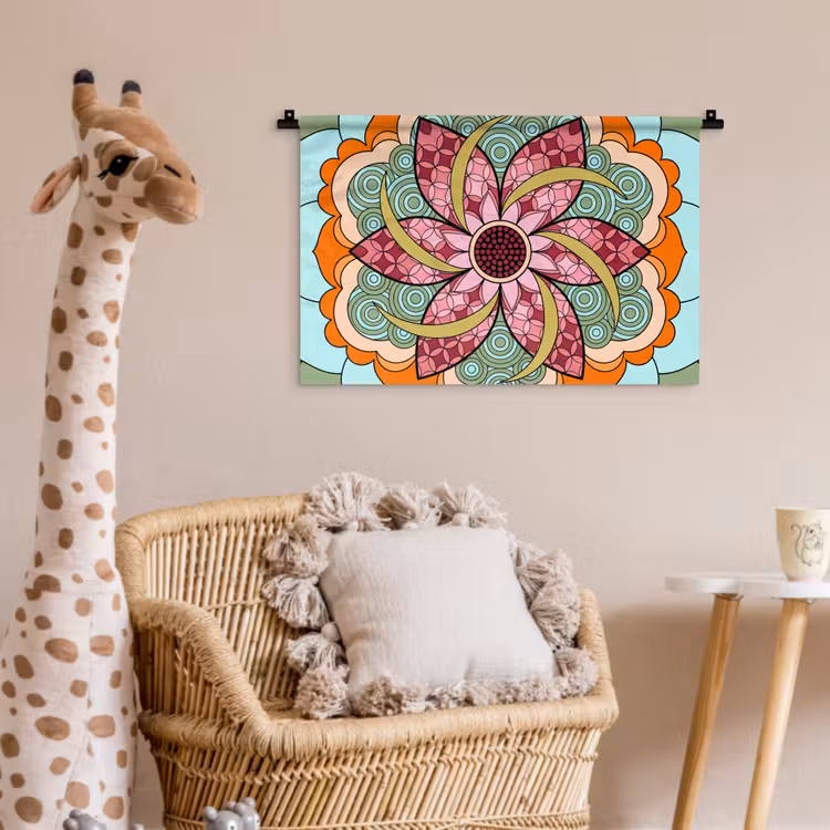 Wandkleed - Mandala - Geometrisch - Kunst - Decoratief - Kleurrijk — 5