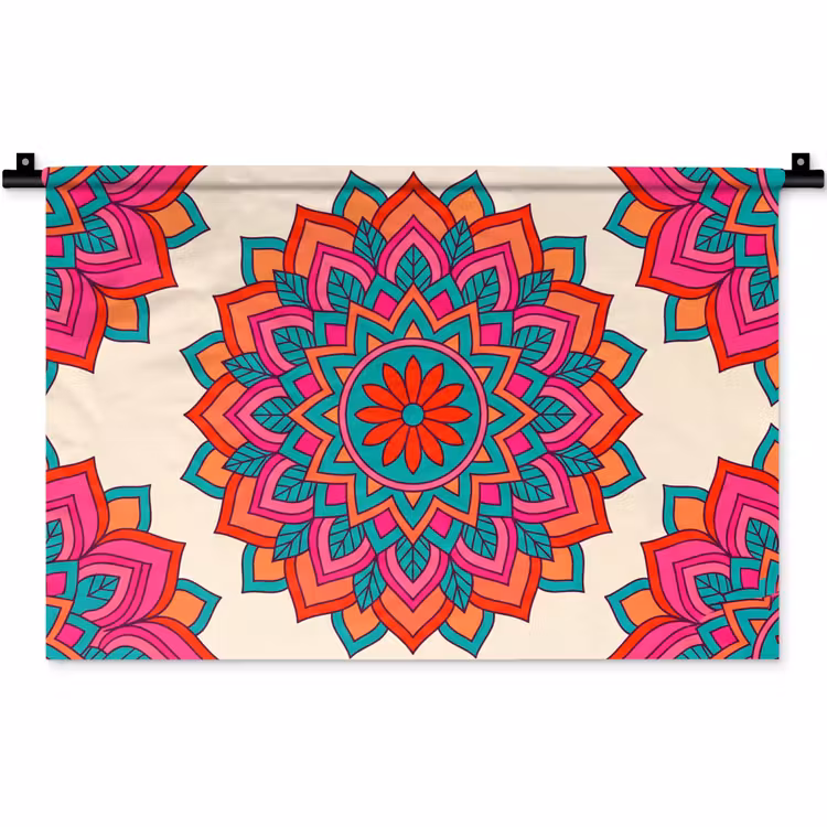 Wandkleed - Mandala - Patroon - Abstract - Kleurrijk - Modern — 1