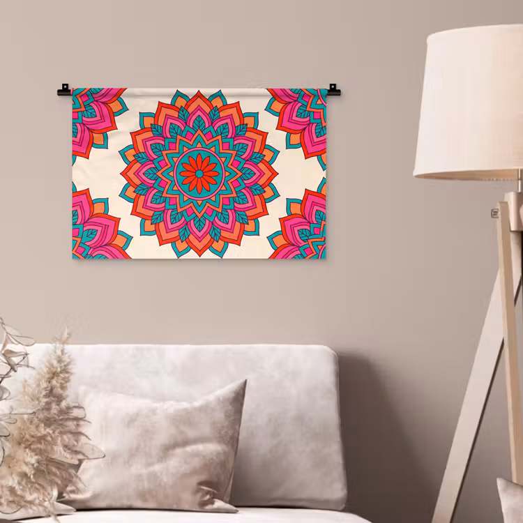 Wandkleed - Mandala - Patroon - Abstract - Kleurrijk - Modern — 2