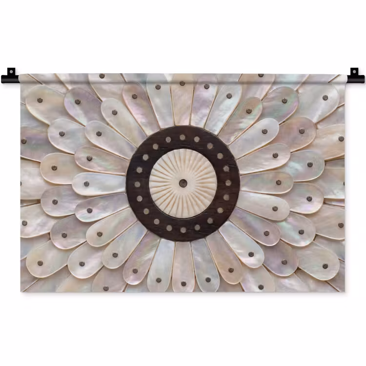Wandkleed - Parelmoer - Patroon - Decoratie - Ambacht - Wit — 1
