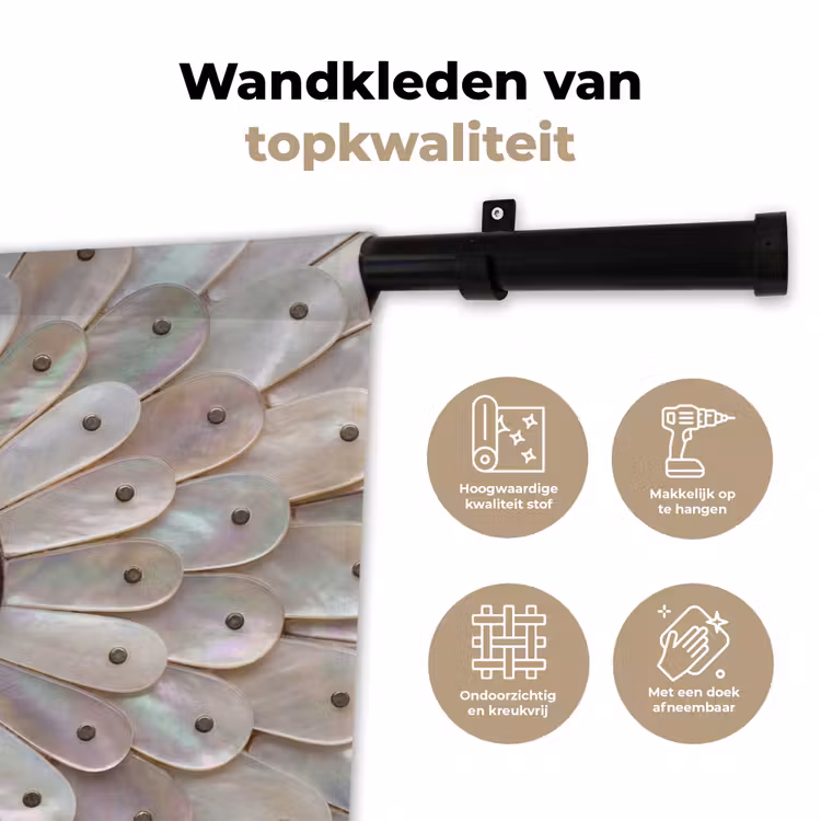 Wandkleed - Parelmoer - Patroon - Decoratie - Ambacht - Wit — 3