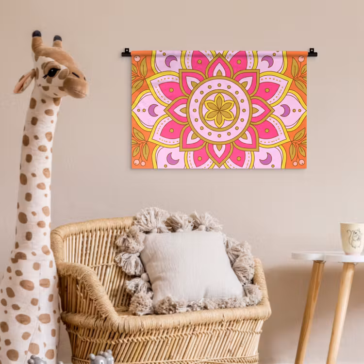 Wandkleed - Patroon - Bloemmotief - Decoratie - Abstract - Roze — 5