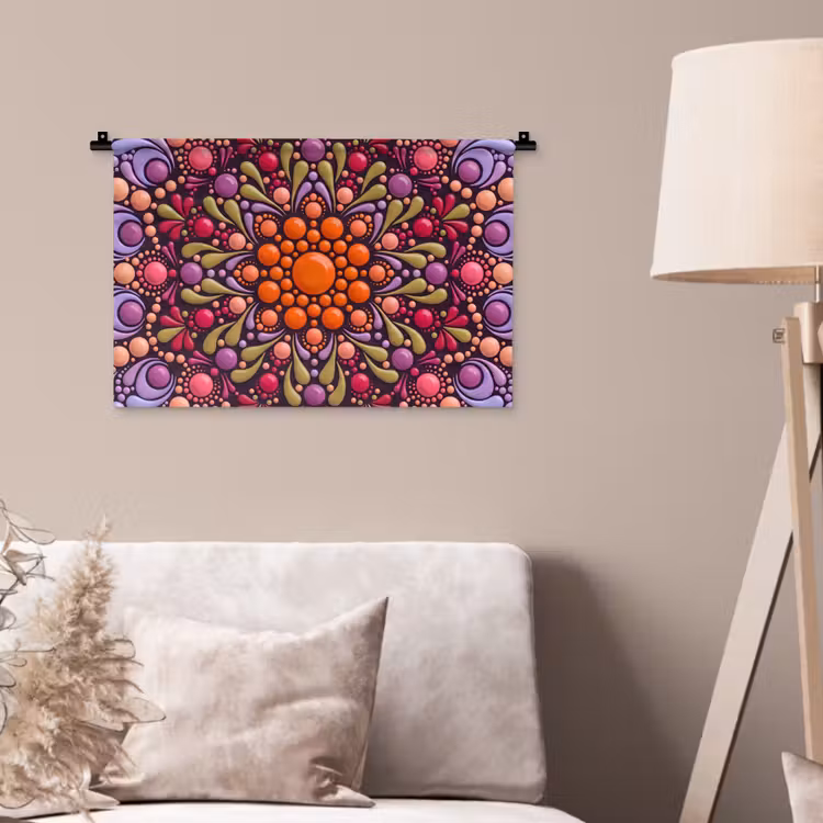 Wandkleed - Patroon - Stippen - Abstract - Modern - Kleurrijk — 2