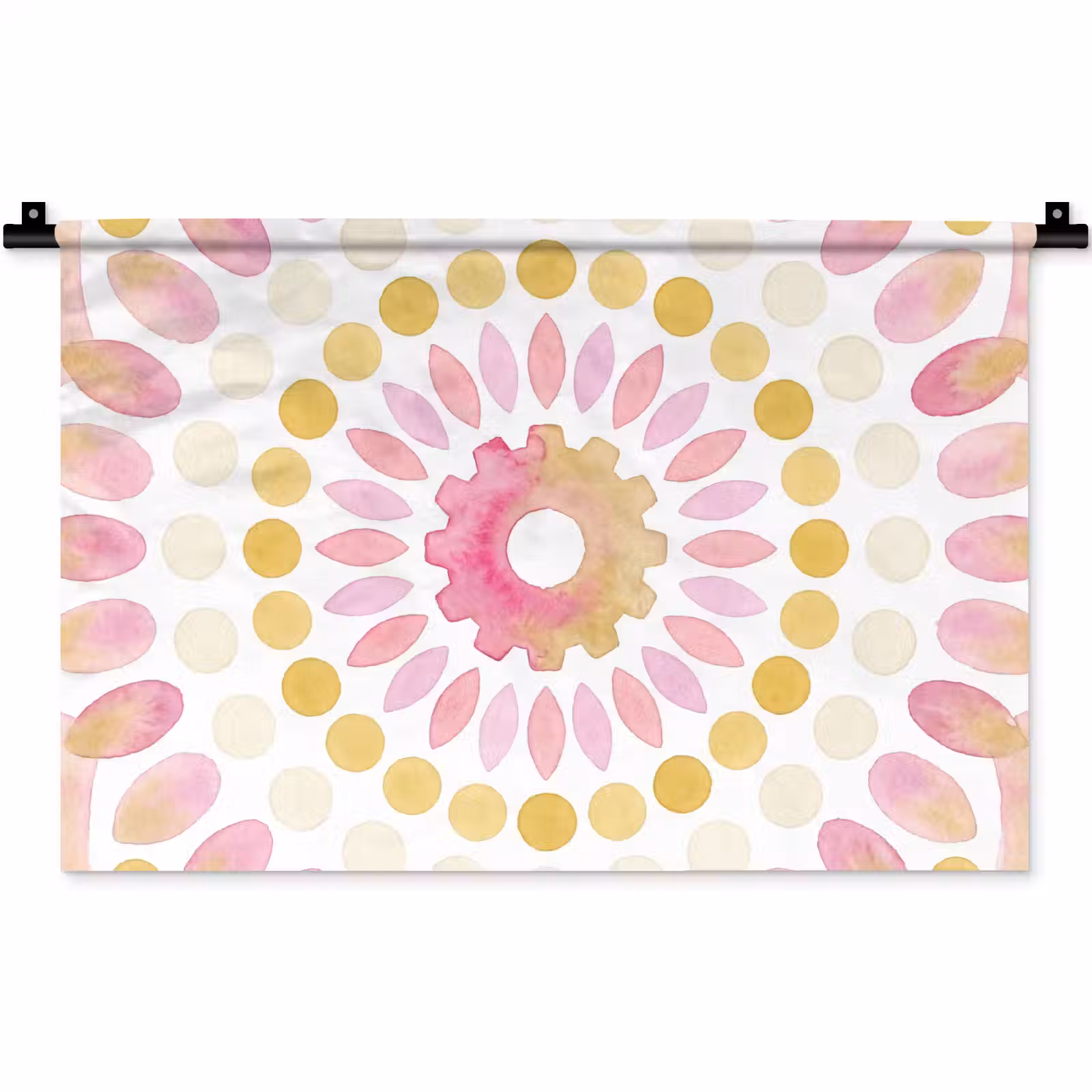 Wandkleed - Abstract - Mandala - Kunst - Modern - Roze — 1