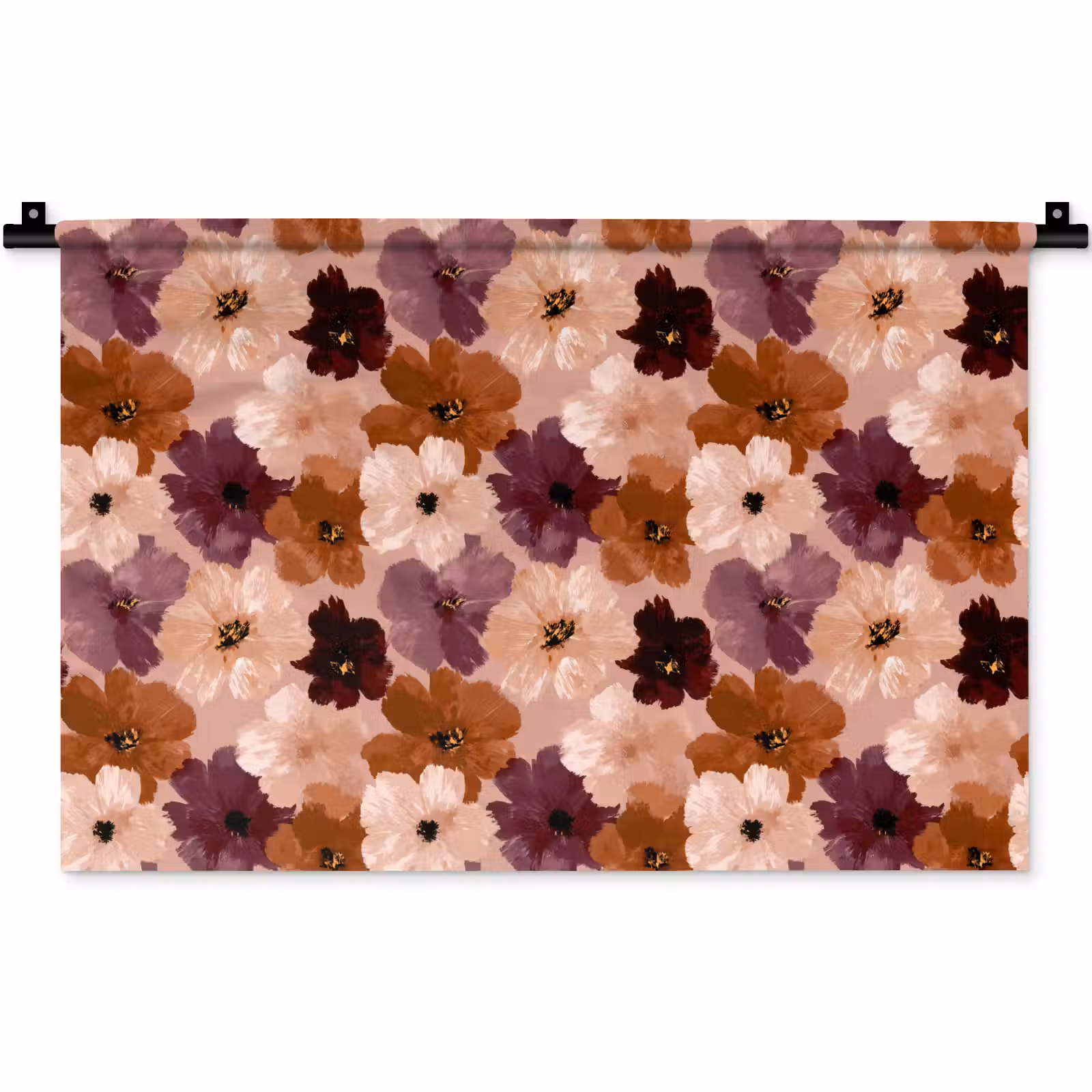 Wandkleed - Bloemen - Abstract - Aardetinten — 1