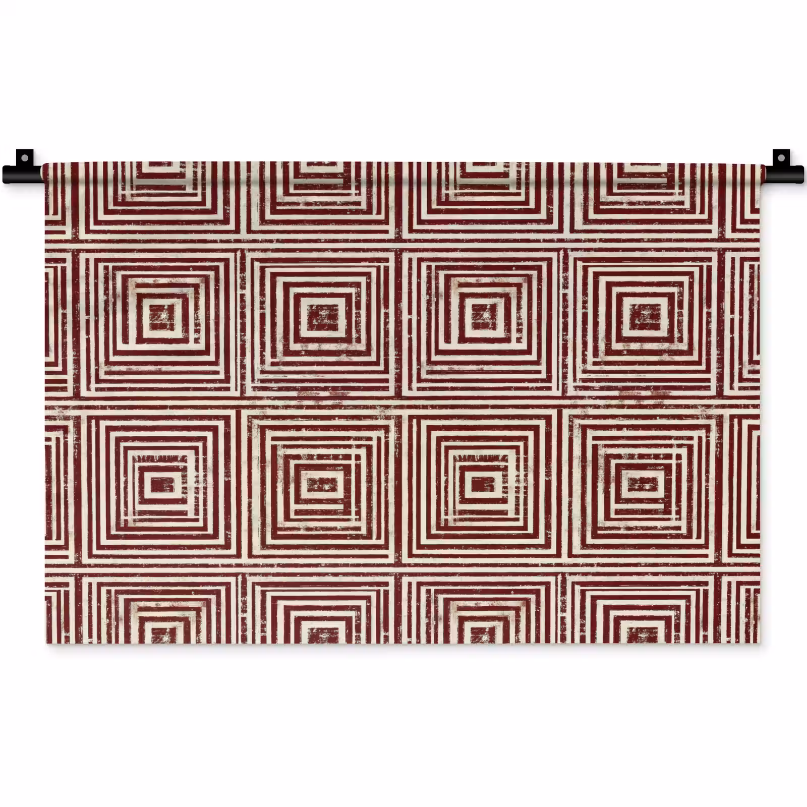 Wandkleed - Geometrisch - Patroon - Rood — 1