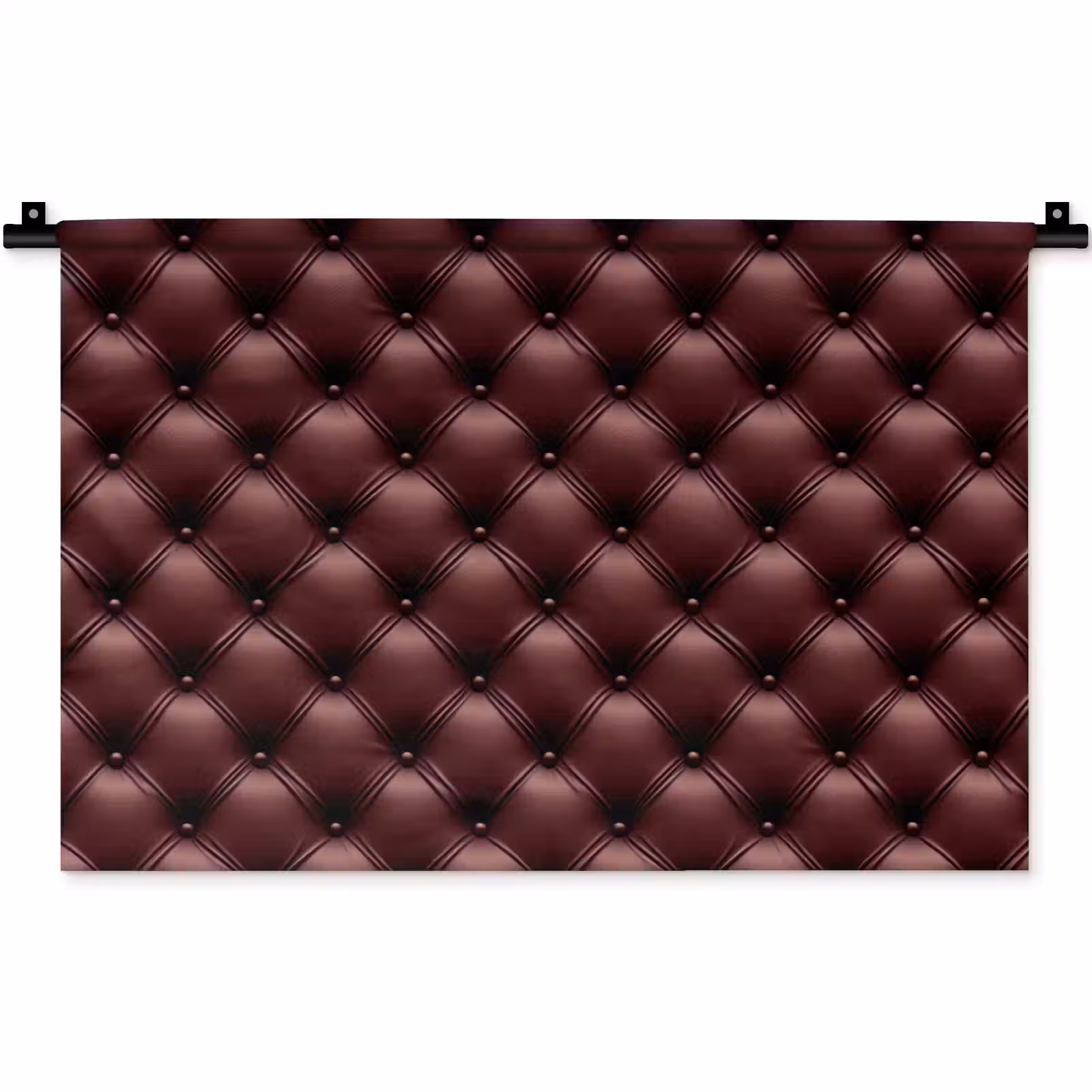 Wandkleed - Leer - Patroon - Bordeaux — 1