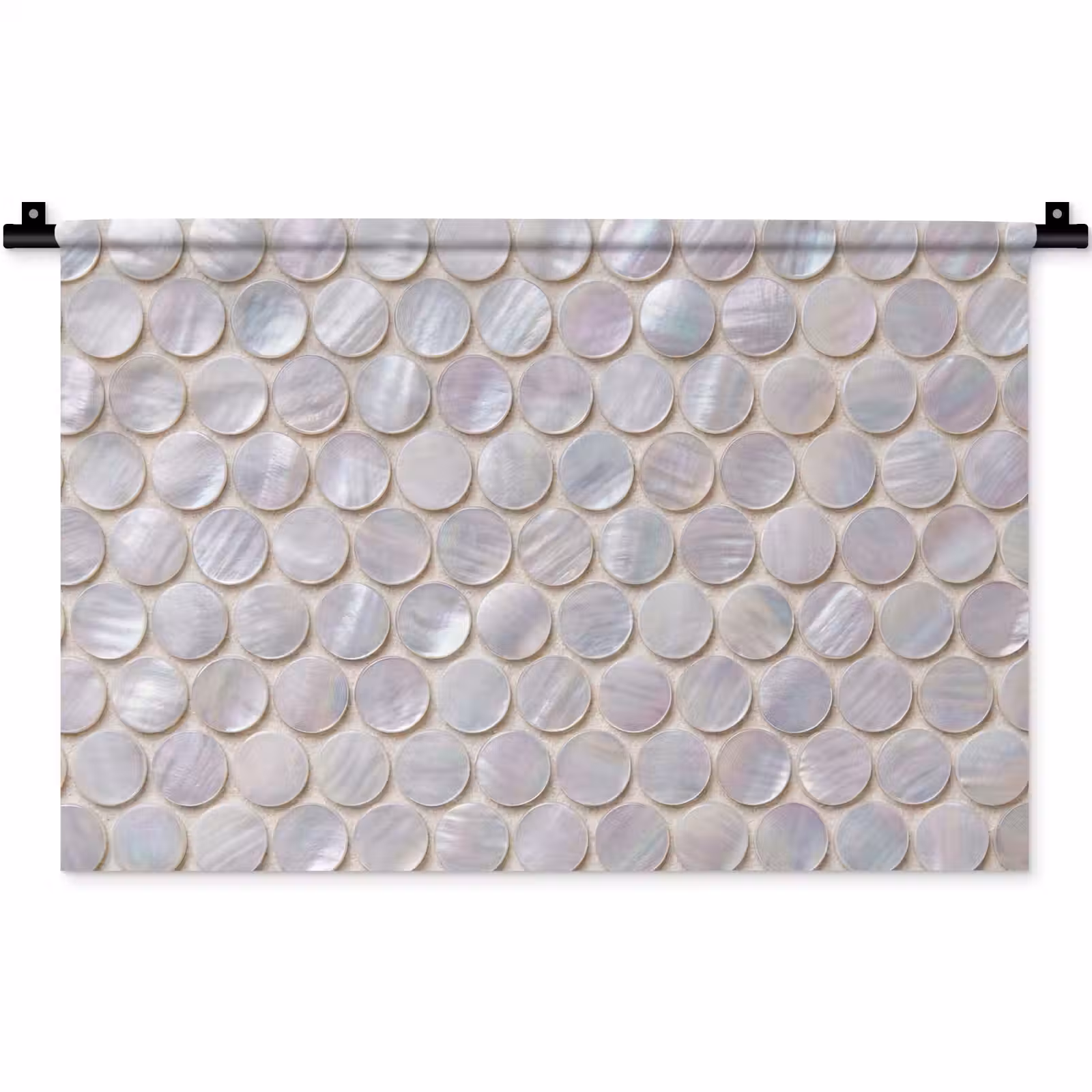 Wandkleed - Patroon - Cirkels - Abstract - Modern - Wit — 1