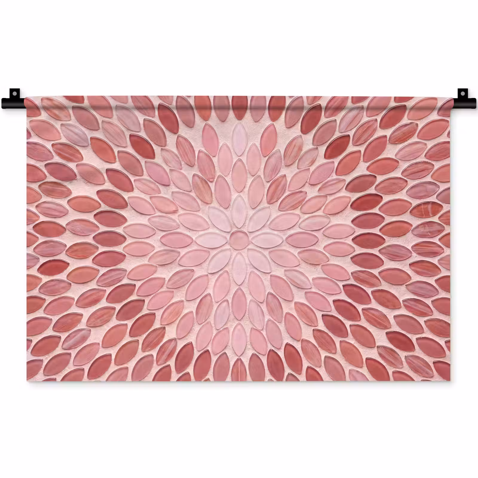 Wandkleed - Patroon - Mozaïek - Ovaal - Abstract - Roze — 1