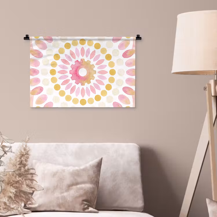 Wandkleed - Abstract - Mandala - Kunst - Modern - Roze — 2