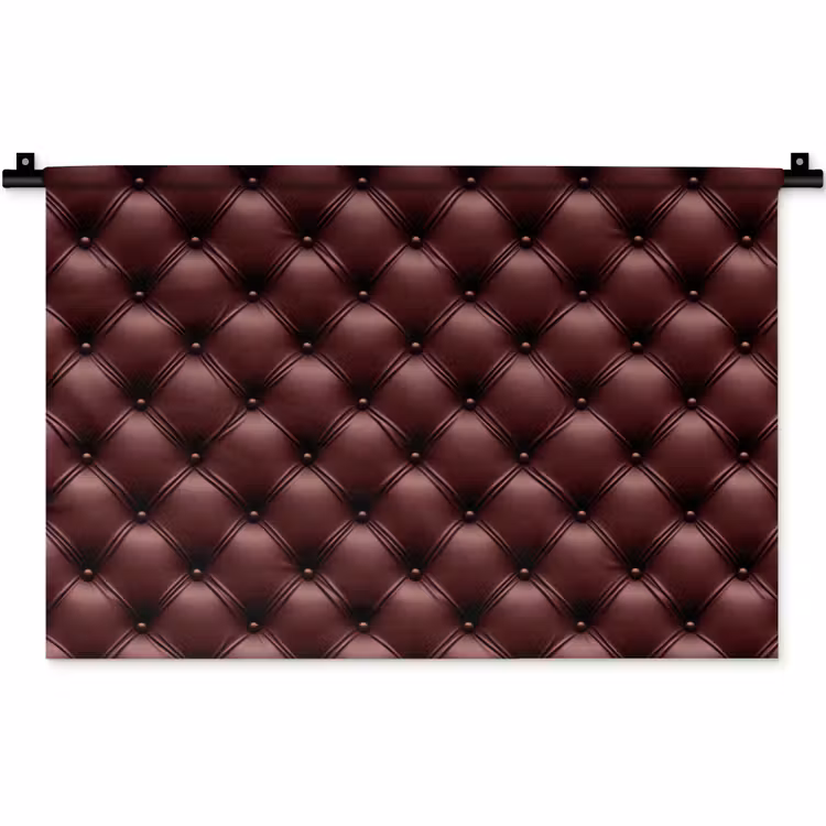 Wandkleed - Leer - Patroon - Bordeaux — 1