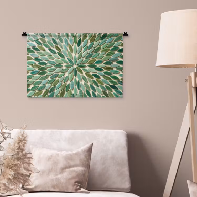 Wandkleed - Patroon - Blad - Groen - Abstract — 2