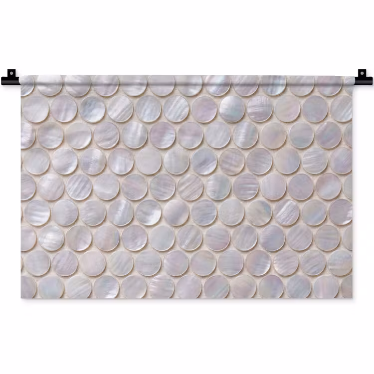 Wandkleed - Patroon - Cirkels - Abstract - Modern - Wit — 1