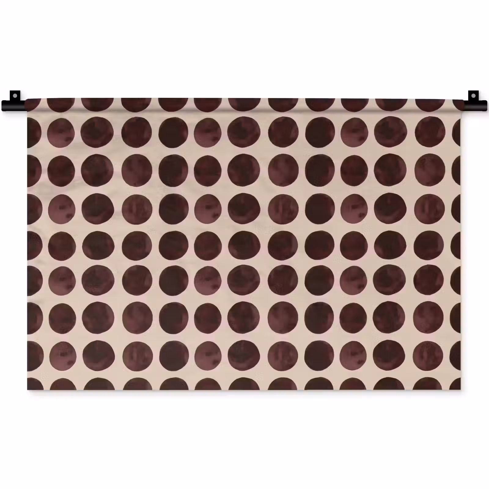 Wandkleed - Stippen - Patroon - Bruin — 1