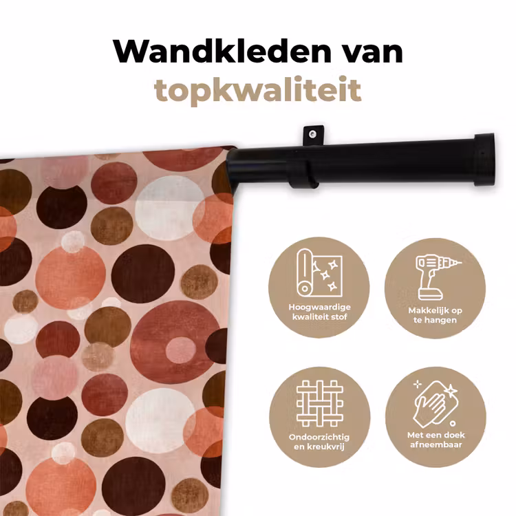 Wandkleed - Cirkels - Modern - Kleurrijk — 3