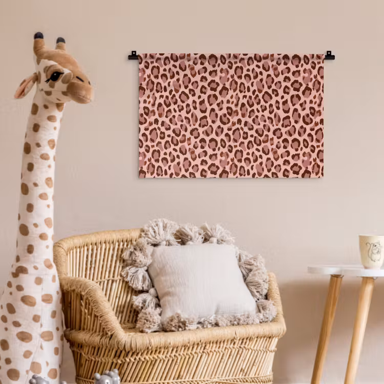 Wandkleed - Luipaard - Patroon - Roze — 5