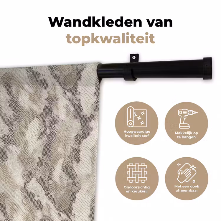 Wandkleed - Slang - Patroon - Taupe — 3
