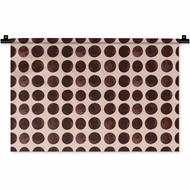 Wandkleed - Stippen - Patroon - Bruin — 1
