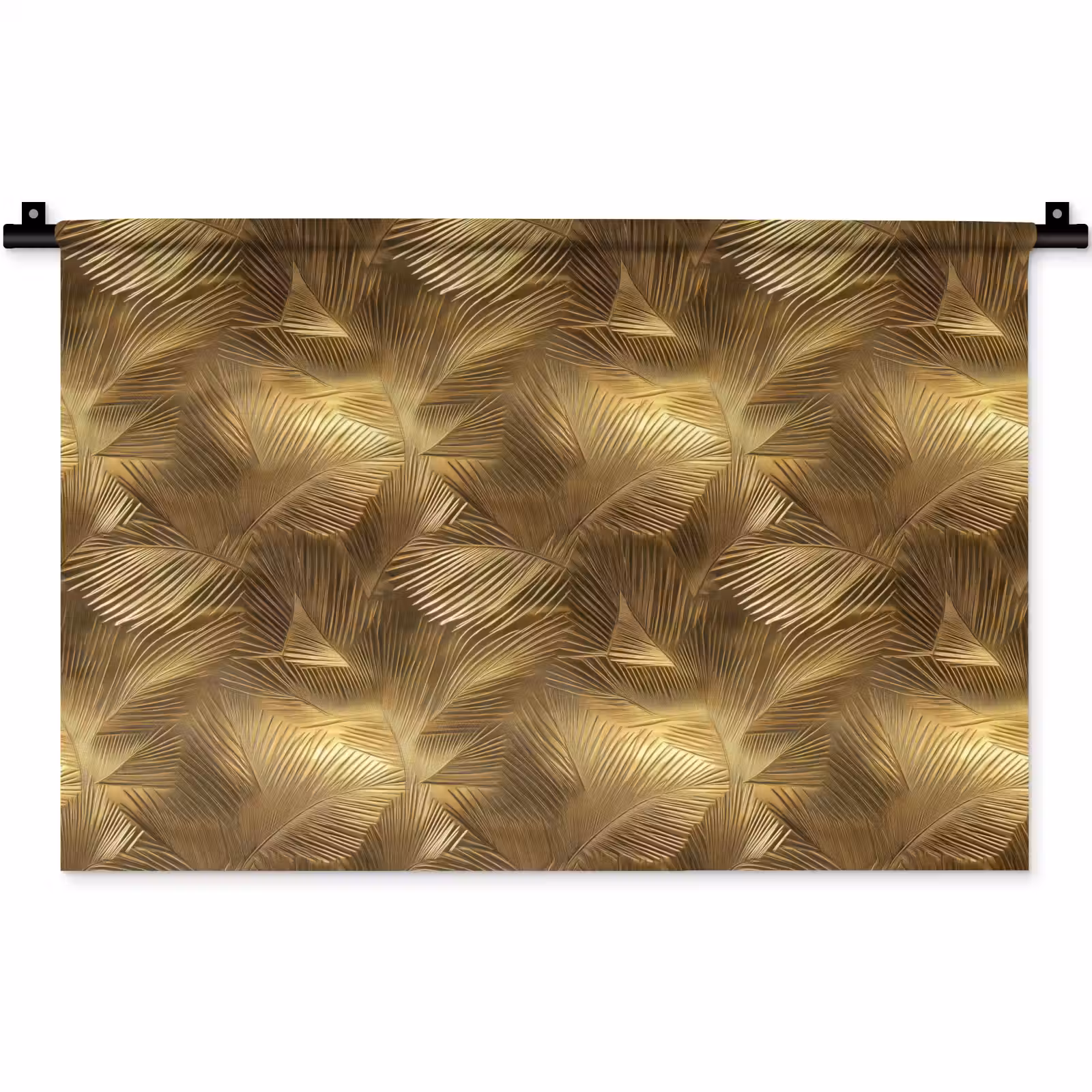 Wandkleed - Palm - Waaier - Goud — 1