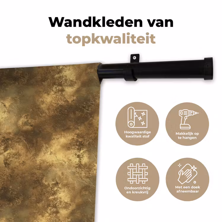 Wandkleed - Antiek - Metaallook - Goud — 3