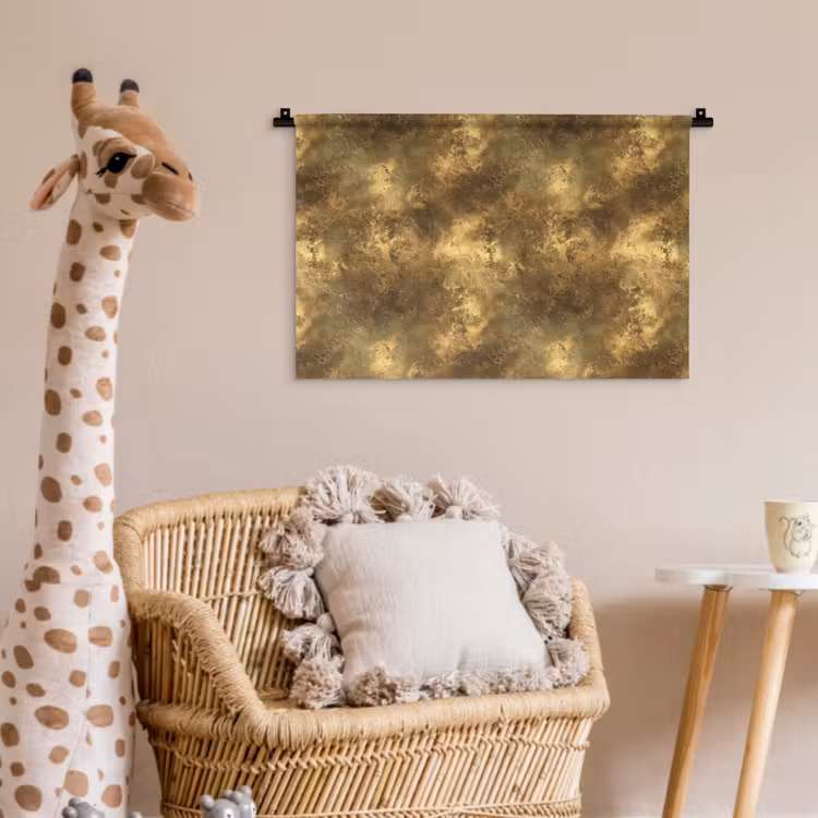 Wandkleed - Antiek - Metaallook - Goud — 5
