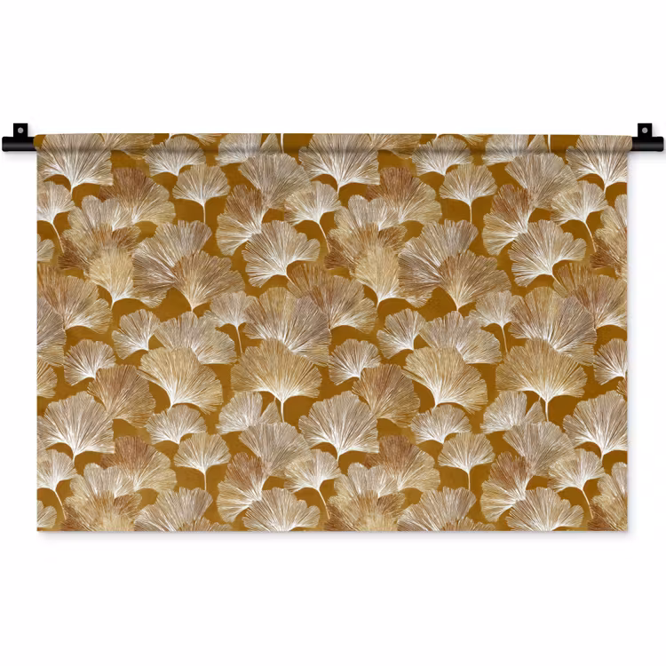 Wandkleed - Ginkgo - Bladeren - Goud — 1
