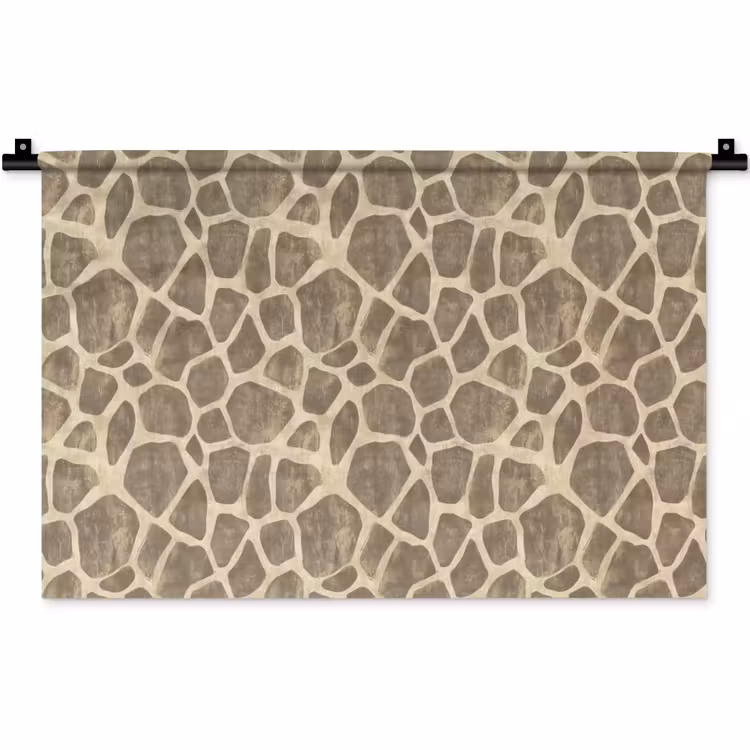 Wandkleed - Giraf - Patroon - Beige - Bruin — 1
