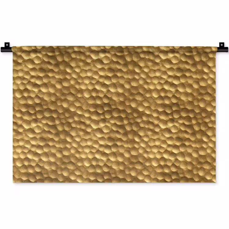 Wandkleed - Metaal - Dynamisch - Goud — 1