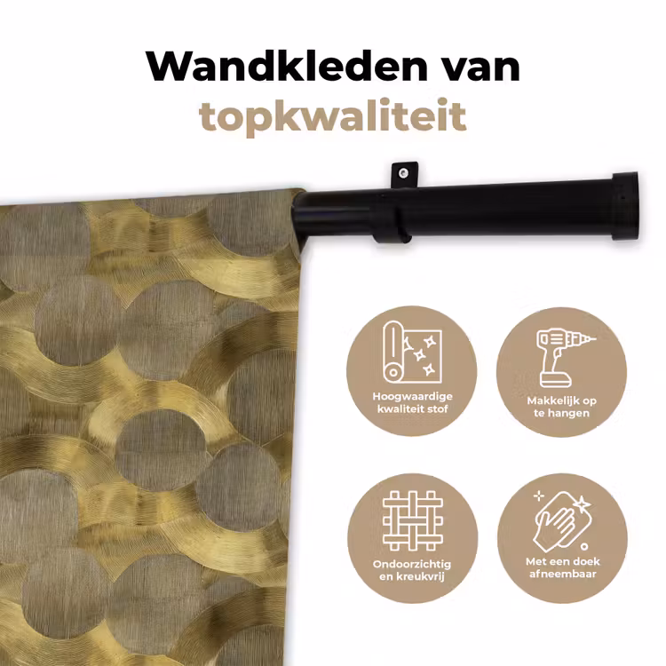 Wandkleed - Modern - Geometrisch - Goud — 3