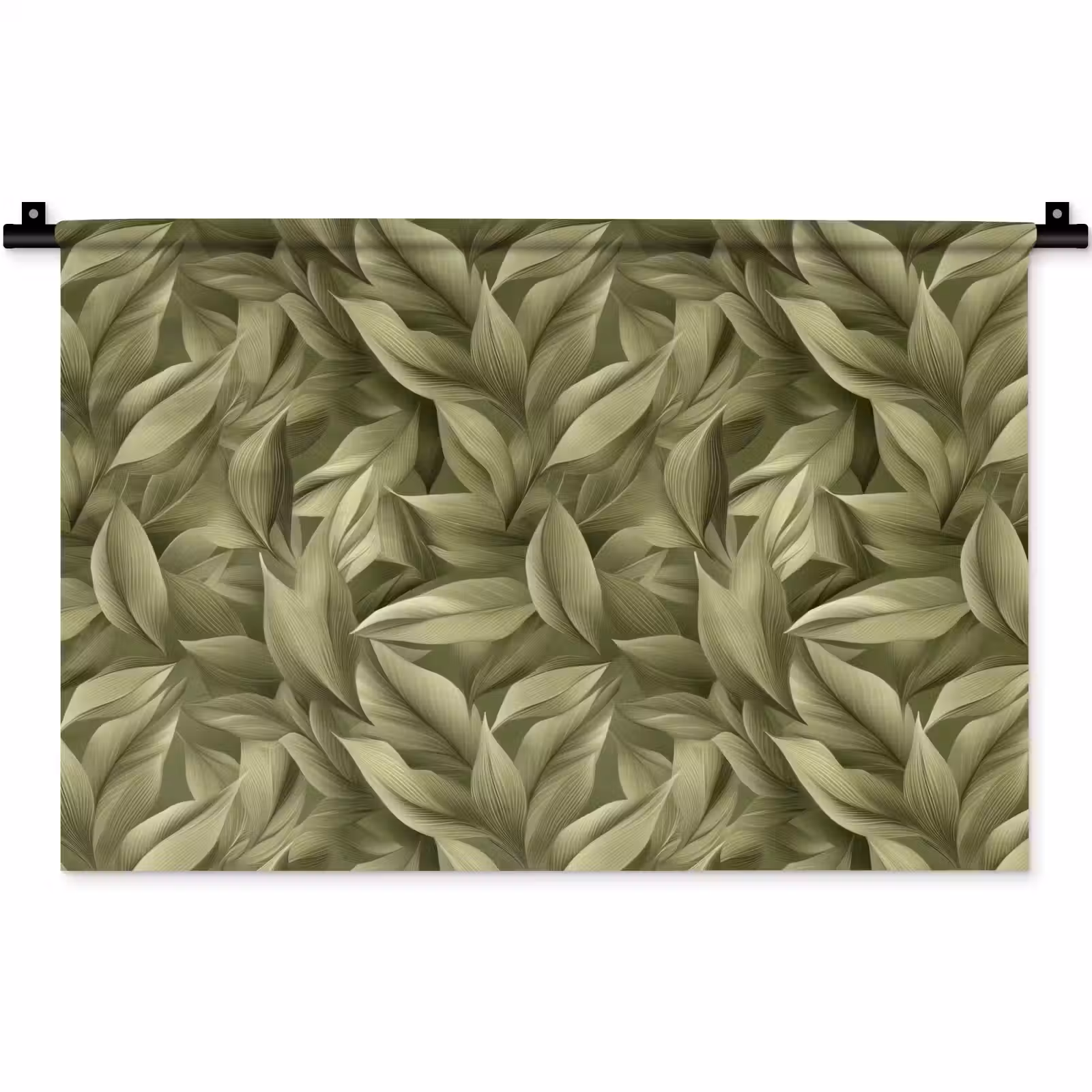 Wandkleed - Bladeren - Modern - Groen — 1