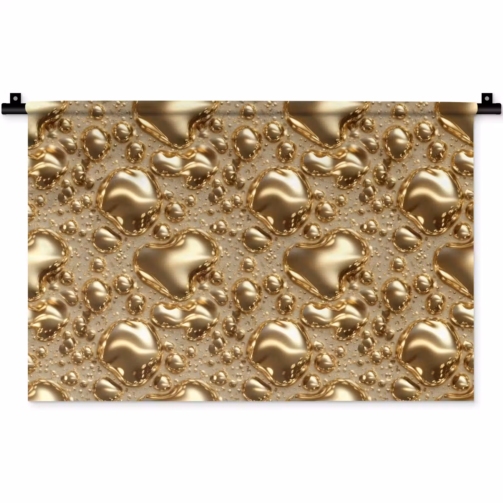 Wandkleed - Druppels - Organisch - Goud — 1