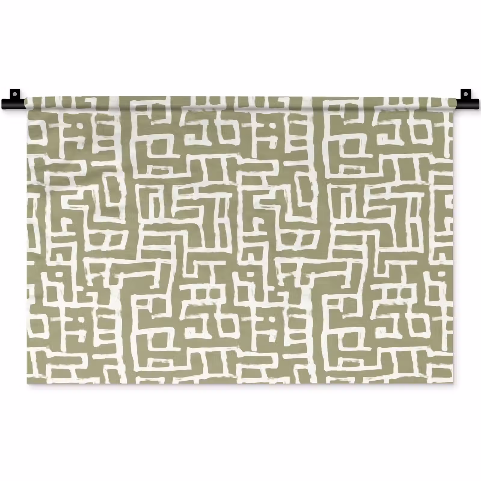 Wandkleed - Grafisch - Patroon - Groen — 1