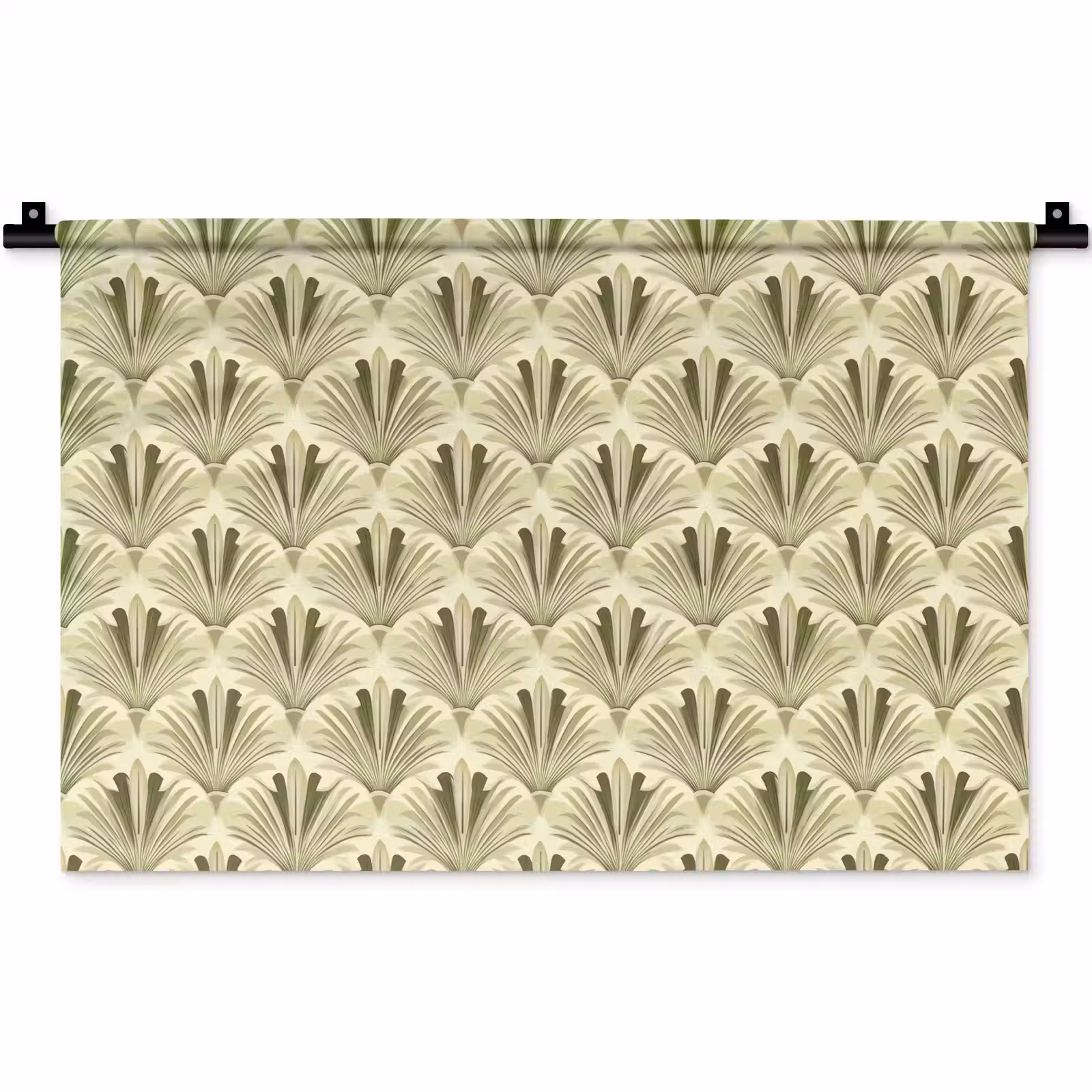 Wandkleed - Klassiek - Waaier - Groen — 1