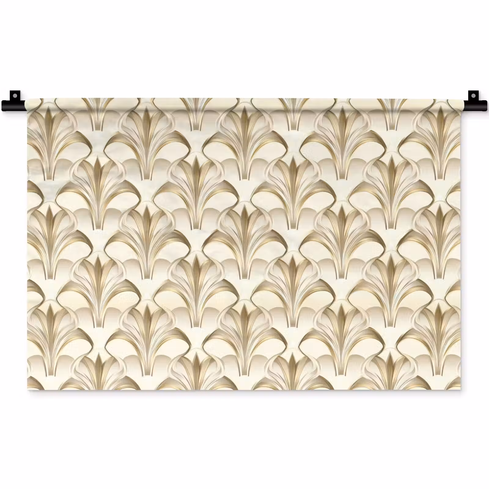 Wandkleed - Ornament - Barok - Goud — 1