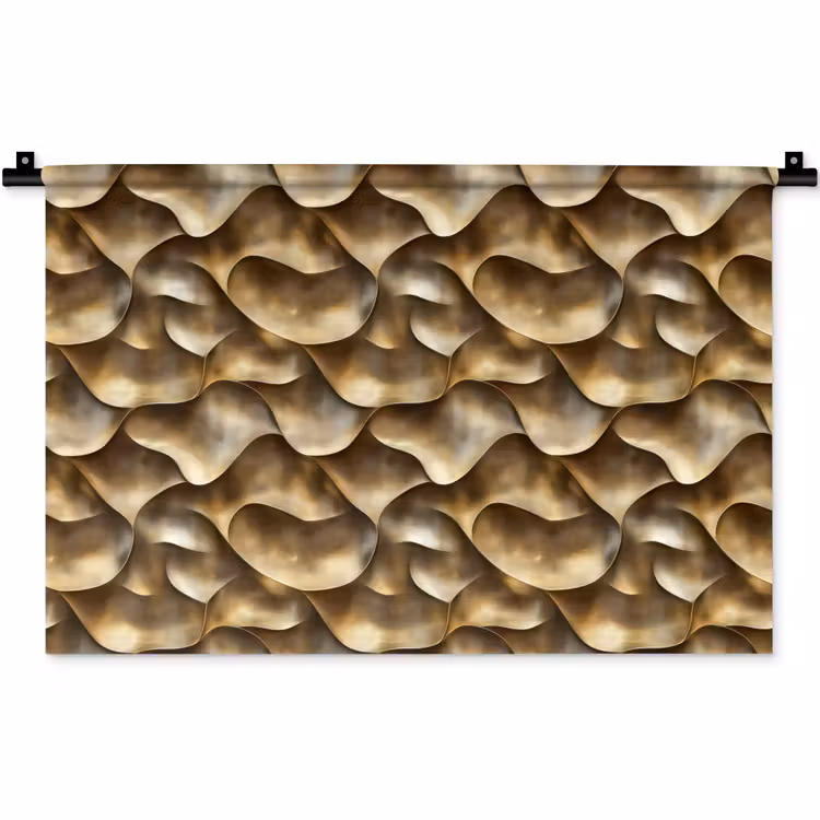 Wandkleed - Abstract - Antiek - Goud — 1