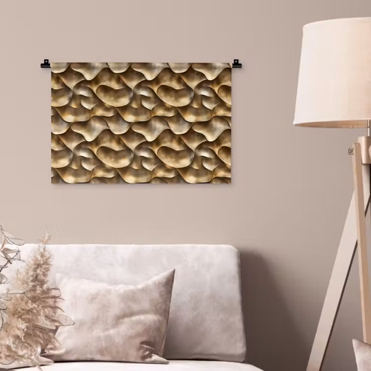 Wandkleed - Abstract - Antiek - Goud — 2